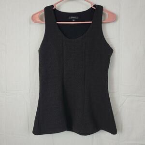 RW & CO. Womens Black Round Neck Sleeveless Wide Strap Tank Top Size XS